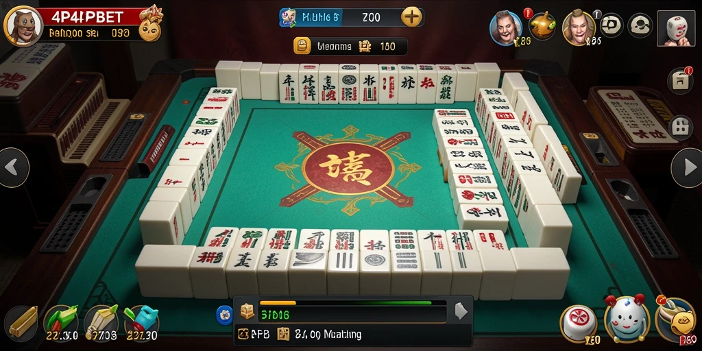 Tampilan gameplay menarik dari 4P4PBET dalam pertandingan Mahjong.