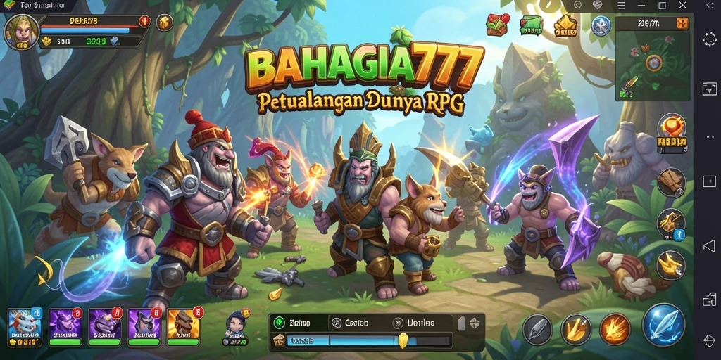 Screenshot gameplay BAHAGIA777 memperlihatkan aksi seru dalam dunia RPG.
