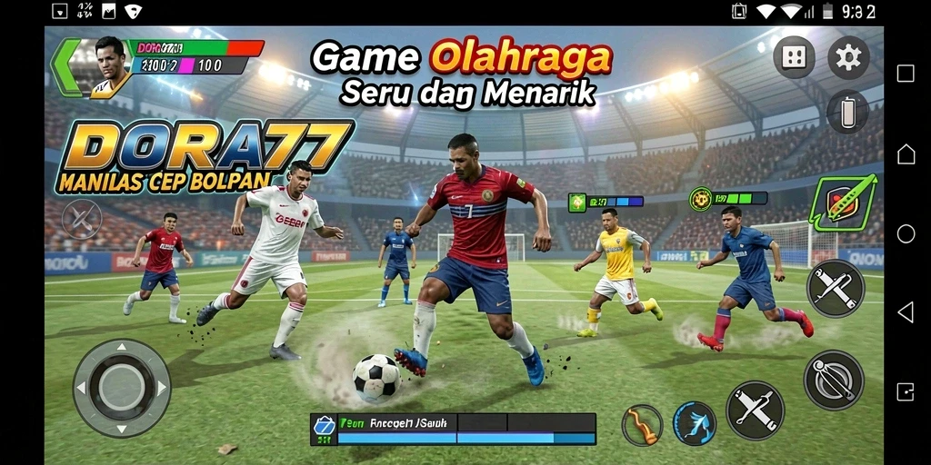 Screenshot gameplay DORA77 yang menampilkan aksi seru olahraga.