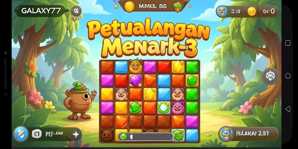 Gameplay GALAXY77 yang penuh warna dan menantang di setiap level.