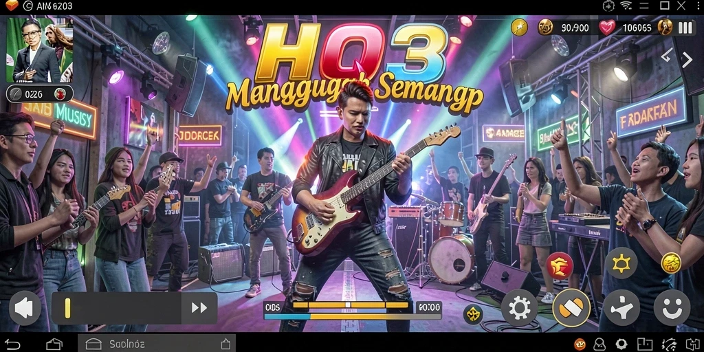 Tampilan menarik gameplay HO3 yang menyenangkan dengan musik beragam.
