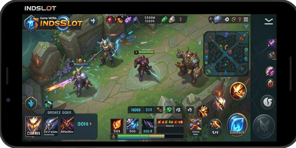 Tampilan gameplay seru dari game MOBA INDSLOT.
