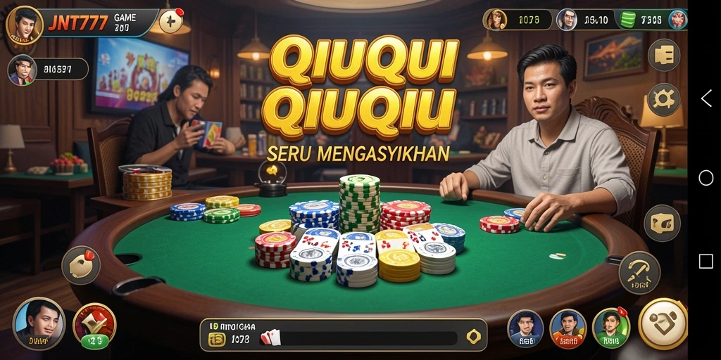 Tampilan gameplay seru QiuQiu di JNT777.