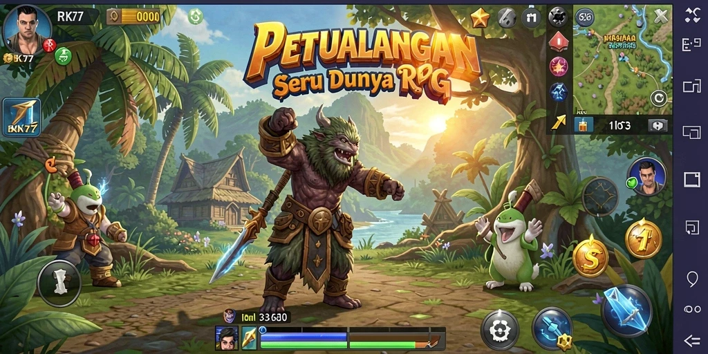 Tampilan gameplay RPG yang menarik dan penuh aksi.