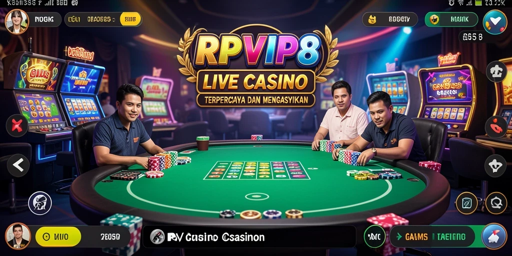 Gameplay menyenangkan di RPVIP8 dengan dealer profesional dan interaksi langsung.