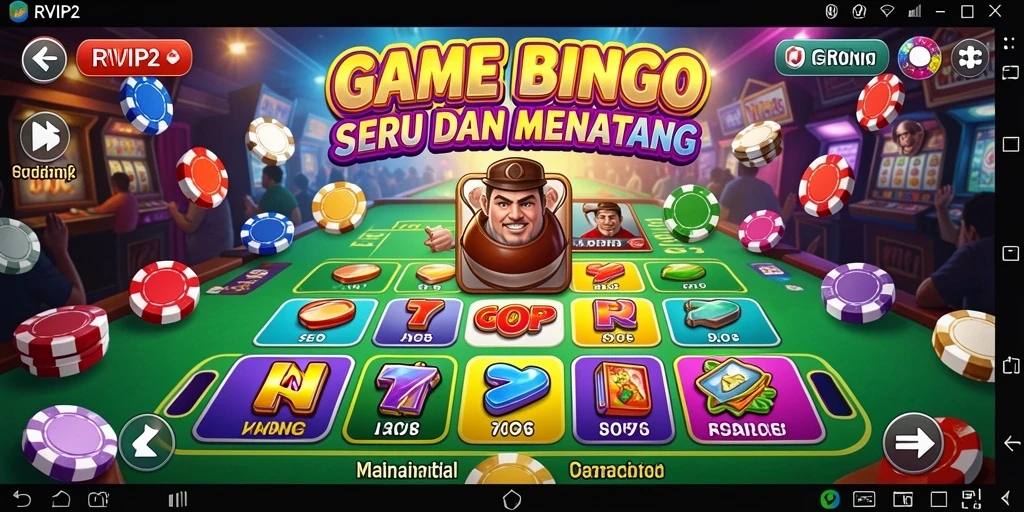 Tampilan gameplay seru dalam aplikasi Bingo RVIP2.