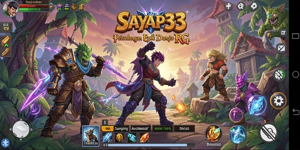 Tampilan gameplay SAYAP33 dengan aksi seru dan karakter yang menarik.
