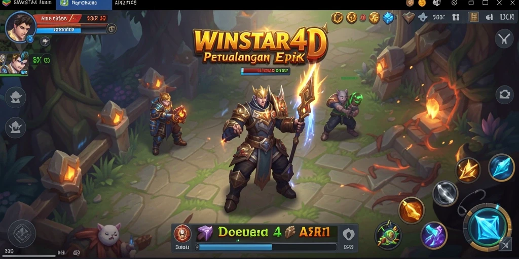 Tampilan menakjubkan dari gameplay ARPG di WINSTAR4D.